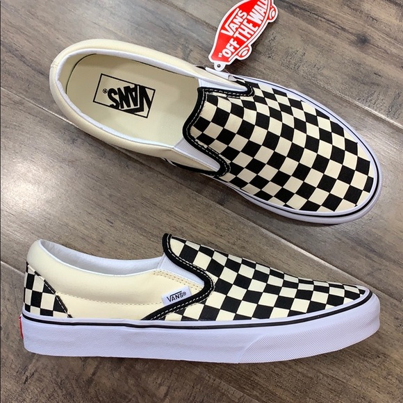 VANS CLASSIC SLIP ON black & white checkerboard WM - Picture 2 of 16